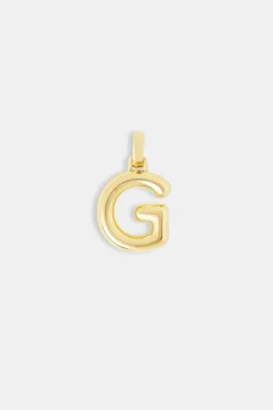 Women JWL-PEND Mini Polished Balloon Letter Pendant - 20m - Gold