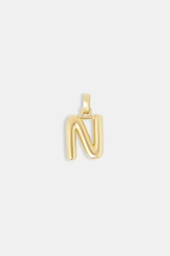 Women JWL-PEND Mini Polished Balloon Letter Pendant - 20m - Gold