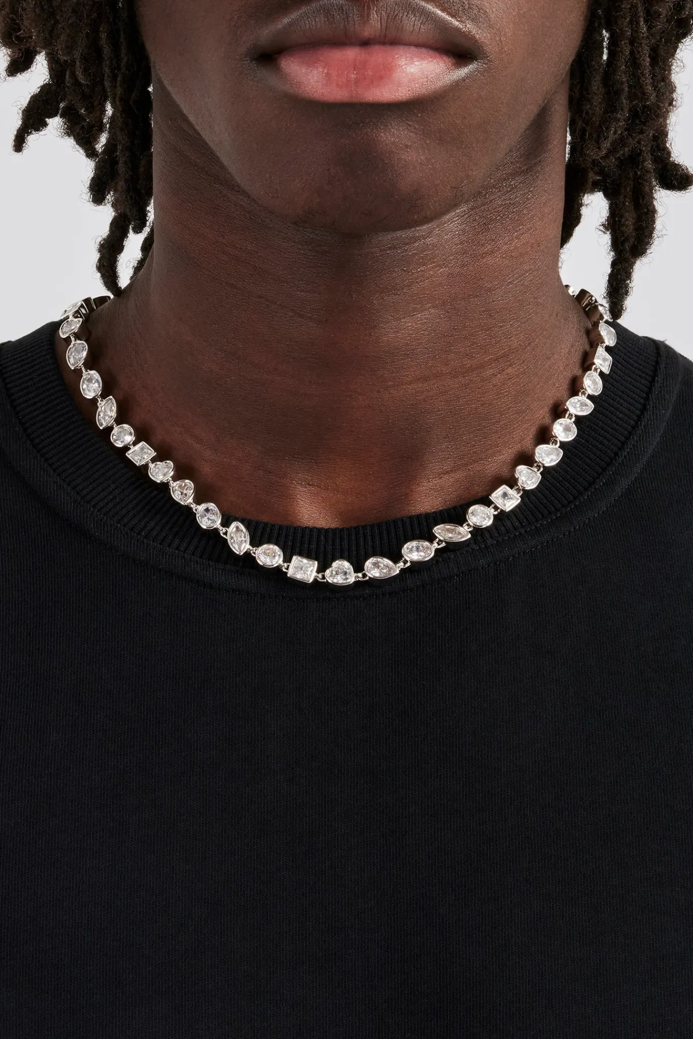 JWL-CHN Mixed Shape Gem Chain - 8mm