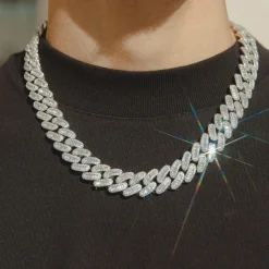 JWL-CHN 15mm Baguette Cuban Link Chain