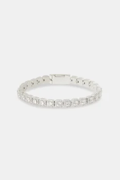 JWL-BRA 7mm Clustered Tennis Bracelet