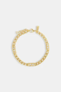 JWL-BRA 6mm Cuban CZ Panel Bracelet