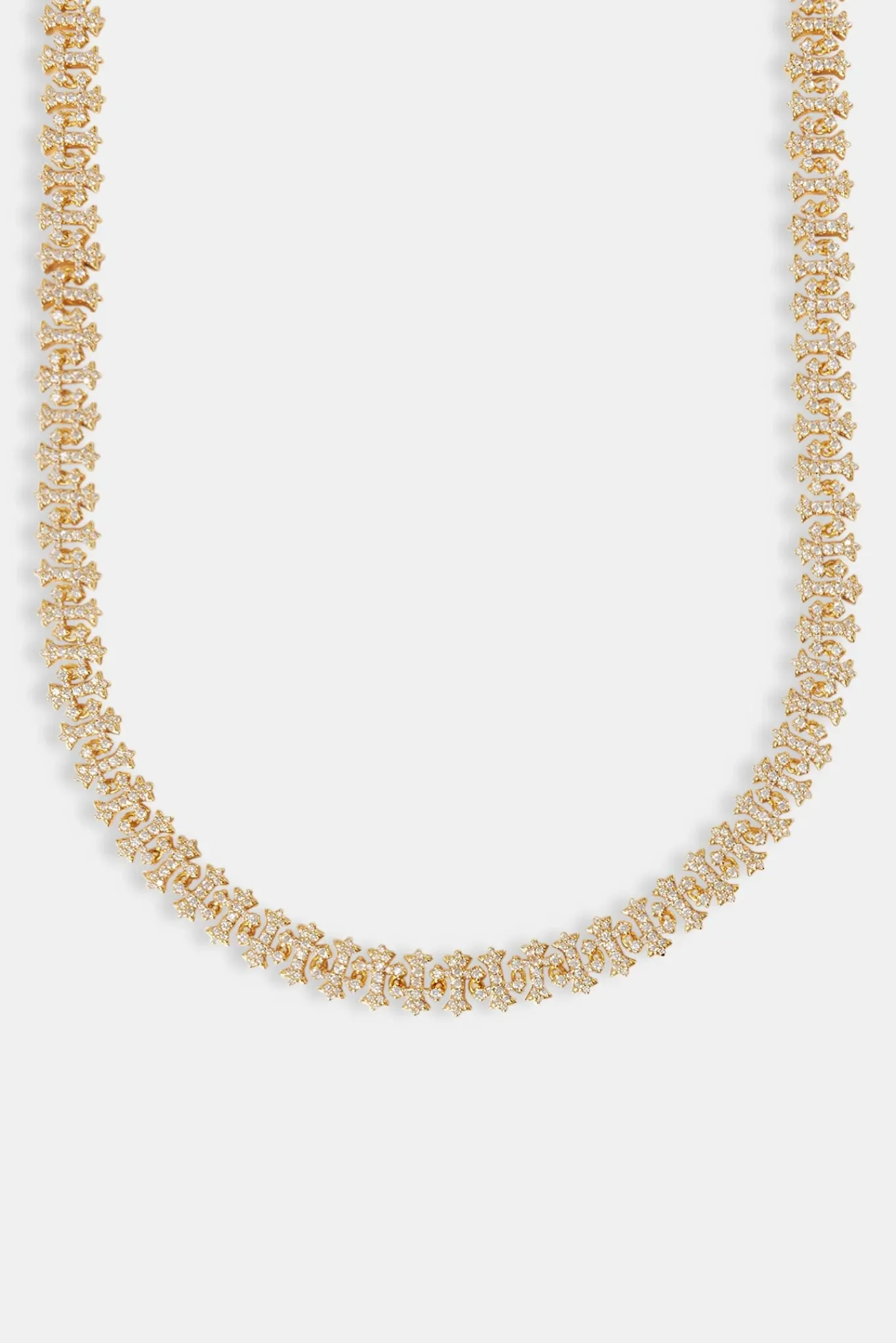 JWL-CHN 10mm Iced Alternating Cross Chain