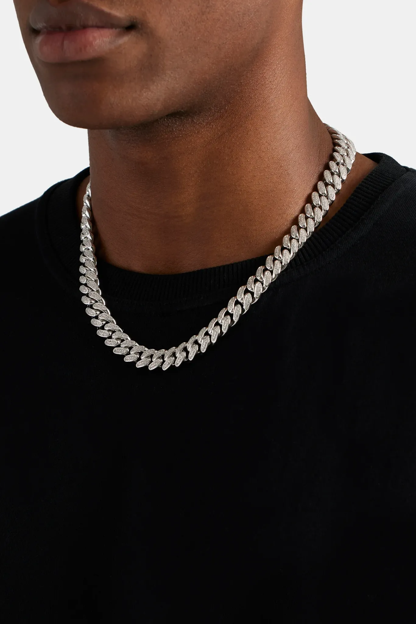 JWL-CHN 12mm Iced Cuban Link Chain