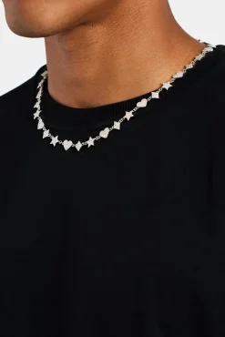 JWL-CHN 10mm Iced CZ Motif Tennis Chain
