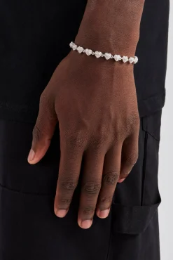 JWL-BRA 6mm Iced Heart Bracelet