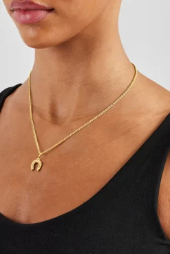 Women JWL-PEND 20mm Iced Horseshoe Necklace