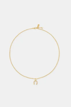 Women JWL-PEND 20mm Iced Horseshoe Necklace