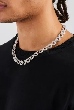 JWL-CHN 10mm Iced Infinity Link Chain