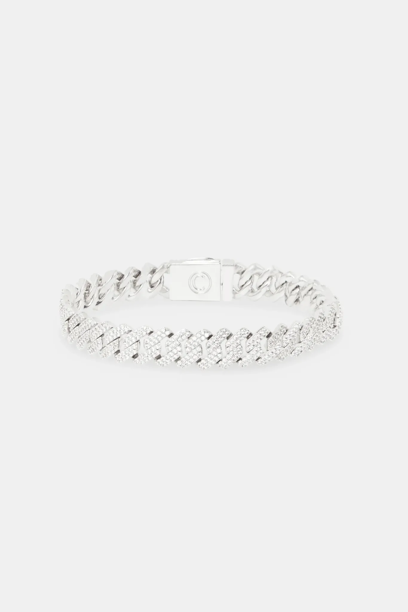 JWL-BRA 10mm Iced Prong Link Bracelet