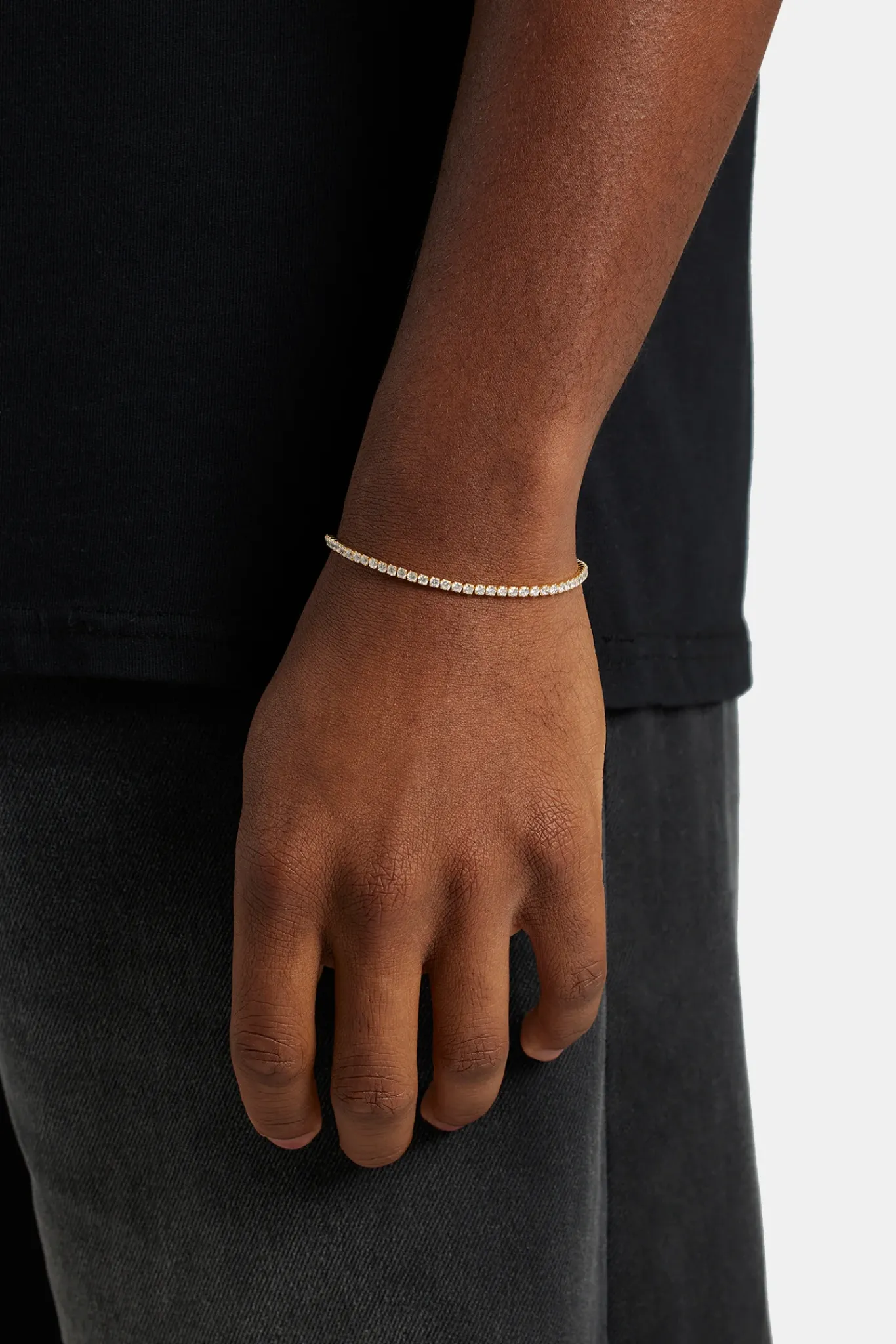 JWL-BRA 2.5mm Micro Tennis Bracelet - Gold