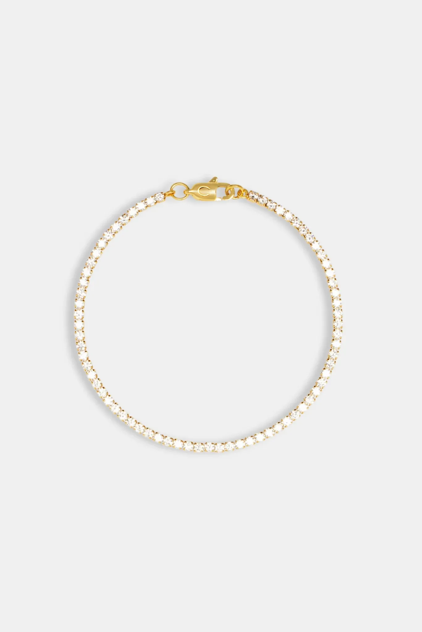 JWL-BRA 2.5mm Micro Tennis Bracelet - Gold