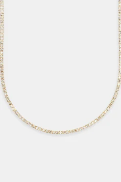 JWL-CHN 2.5mm Micro Tennis Chain - Gold
