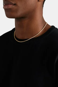 JWL-CHN 2.5mm Micro Tennis Chain - Gold