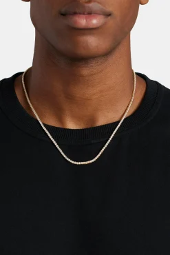 JWL-CHN 2.5mm Micro Tennis Chain - Gold