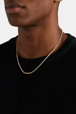 JWL-CHN 2.5mm Micro Tennis Chain - Gold
