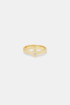Women JWL-RNG 8mm Polished CZ Motif Ring