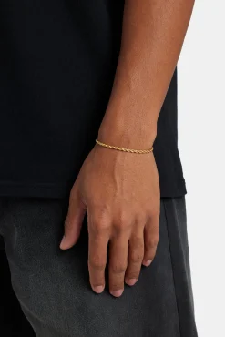 JWL-BRA 3mm Rope Bracelet - Gold