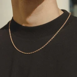 JWL-CHN 3mm Rope Chain - Rose Gold