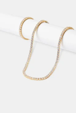 JWL-BUND 5mm Tennis Chain & Bracelet - Gold