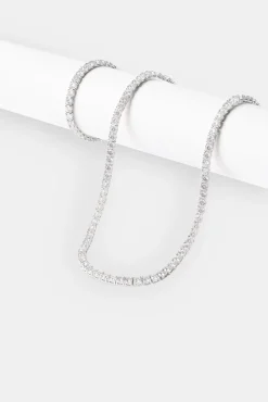 JWL-BUND 5mm Tennis Chain & Bracelet - White