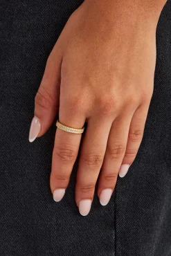 Women JWL-RNG 4mm Womens 925 CZ Tennis Ring - Gold
