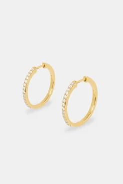 Women JWL-EAR Moissanite Hoop Earrings - Gold
