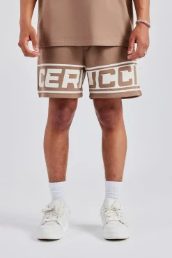 CLO-BOT Moto Jersey Shorts - Washed Brown