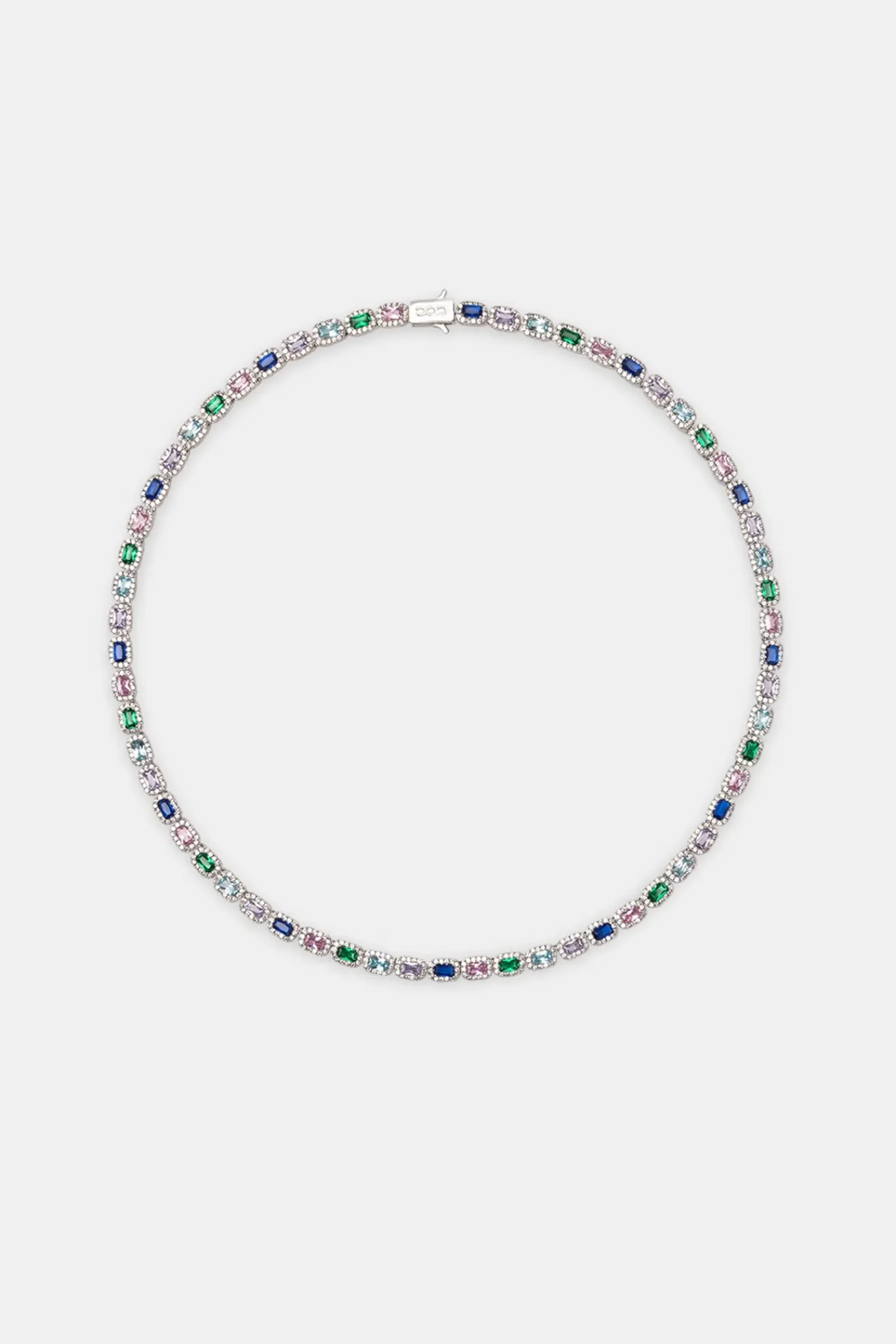 JWL-CHN Multi Colour Iced Bezel Chain