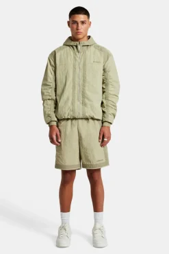 CLO-BOT Nylon Colour Block Regular Short - Light Khaki