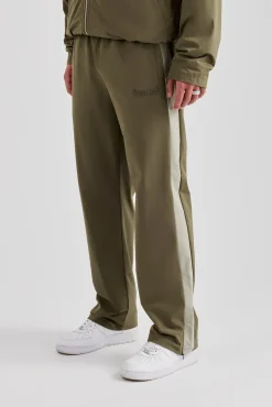 CLO-BOT-TRO Nylon Panel Straight Leg Jogger - Khaki
