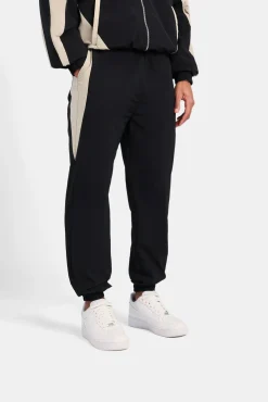 CLO-BOT-TRO Nylon Panelled Track Joggers - Black