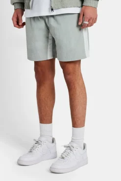 CLO-BOT Nylon Panelled Track Short - Light Grey