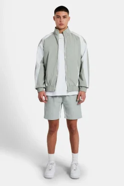 CLO-BOT Nylon Panelled Track Short - Light Grey
