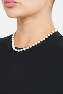 Women JWL-NECK-PRL Oil Slick Bead & Freshwater Pearl Necklace