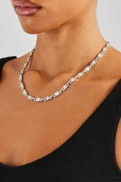 Women JWL-CHN Opal & Baguette Chain - 5mm