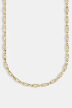 Women JWL-CHN Opal & Baguette Chain - 5mm - Gold