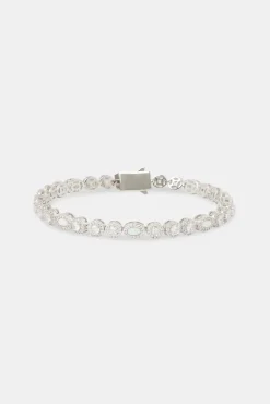 JWL-BRA Opal & Clear Gemstone Bracelet - 6mm
