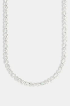 JWL-CHN Opal & Clear Gemstone Chain - 6mm