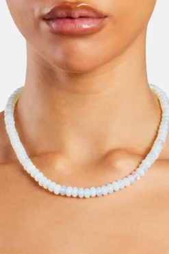 Women JWL-NECK-PRL Opal Bead Necklace - White