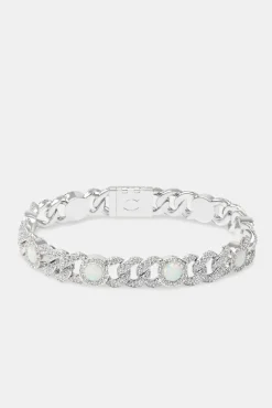JWL-BRA Opal Iced Cuban Bracelet