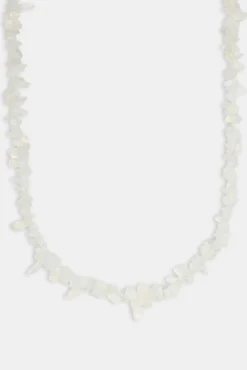 Women JWL-NECK-PRL Opal Shard Bead Necklace - White