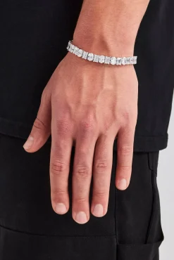 JWL-BRA Oval & Baguette Stone Tennis Bracelet - 8mm