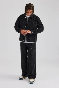 CLO-TOP-OUT-DEN Oversized Carpenter Denim Jacket