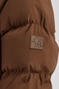 Women CLO-TOP-OUT Oversized Padded Puffer Jacket - Chocolate