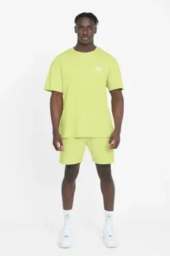 CLO-TOP-TEE Oversized Palm Paraiso T-Shirt - Lime