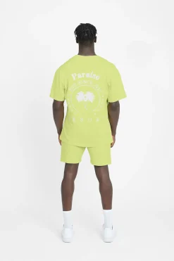 CLO-TOP-TEE Oversized Palm Paraiso T-Shirt - Lime