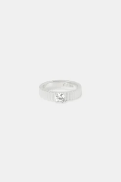 Women JWL-RNG Panel Cz Band Ring - 5mm