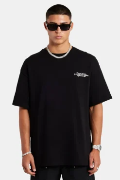 CLO-TOP-TEE Paraiso Graphic Oversized T-Shirt - Black