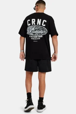 CLO-TOP-TEE Paraiso Graphic Oversized T-Shirt - Black